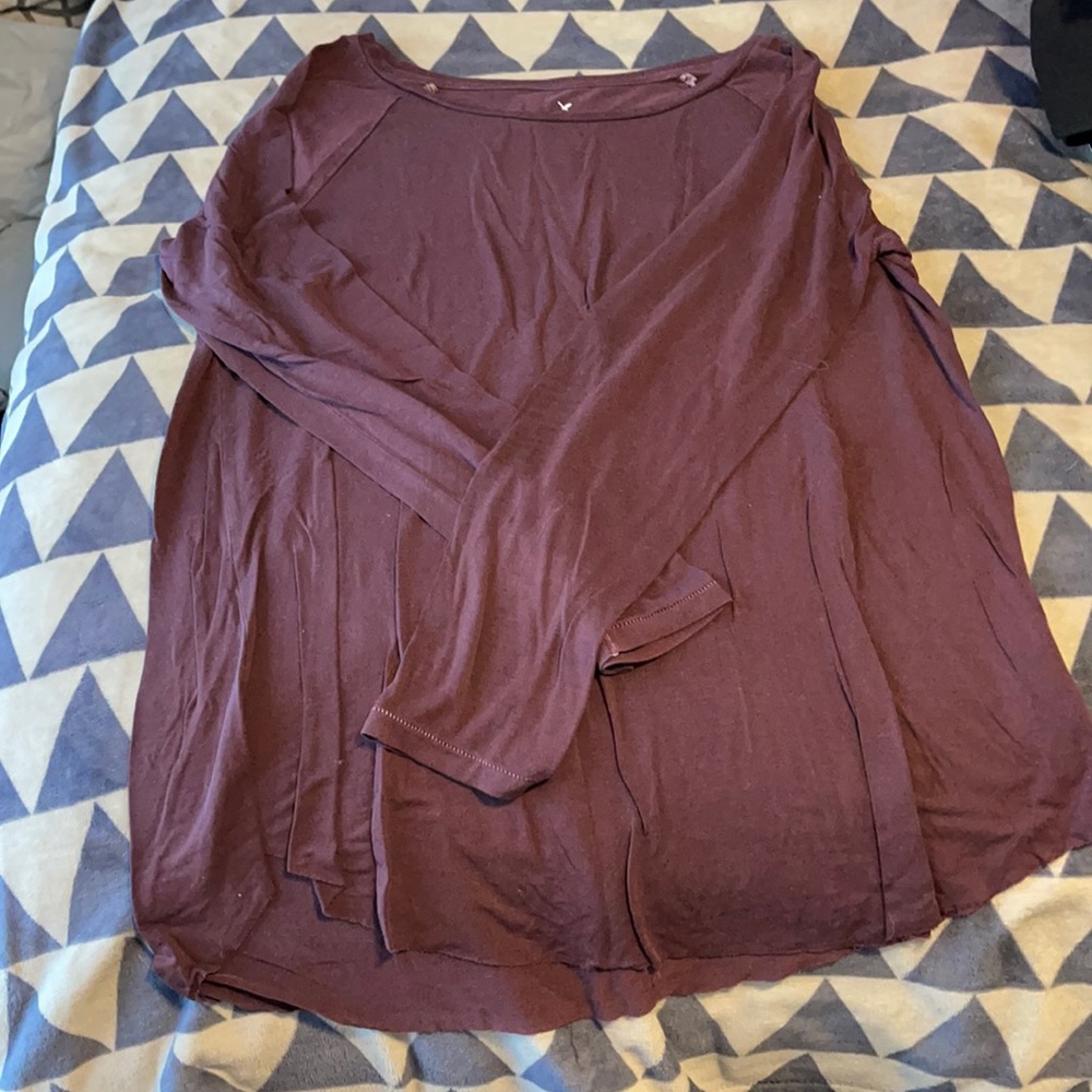 American Eagle Soft & Sexy Scoop Neck Long Sleeve
